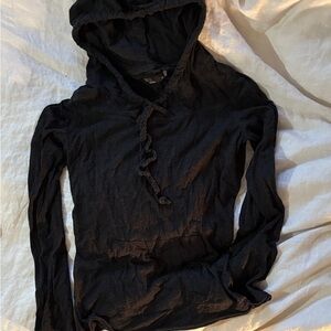 Prana Charcoal Hooded Top size M